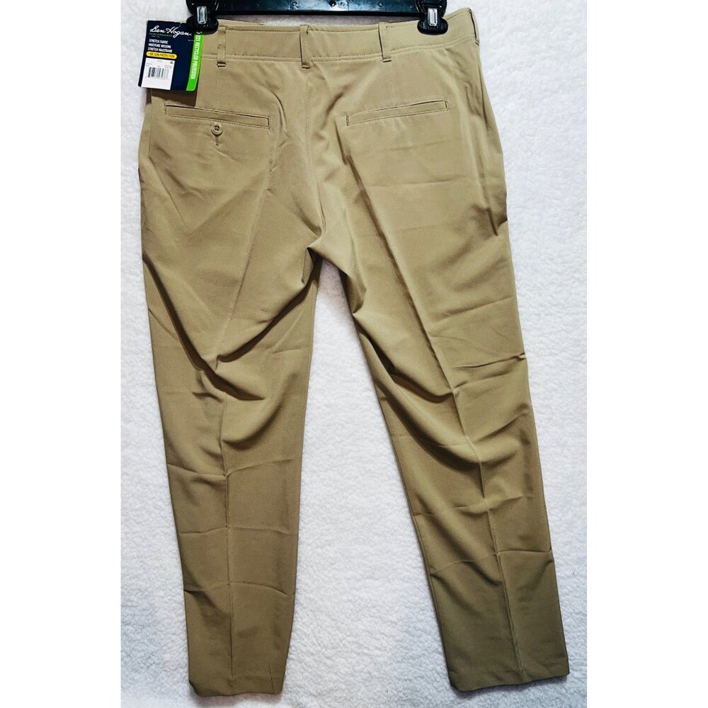 Ben Hogan Performance Mens Pants Tan Golf Active 34x30 Flat Front - Picture 2 of 8